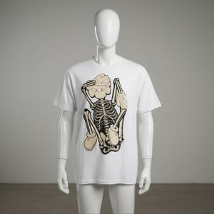 KAWS NEW FICTION White Graphic T-Shirt